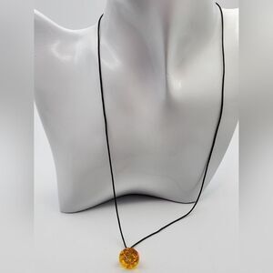 Art deco crystal faceted diamond cut champagne pop necklace‎ N1919